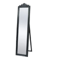 Espejo de pie rectangular con marco negro clásico