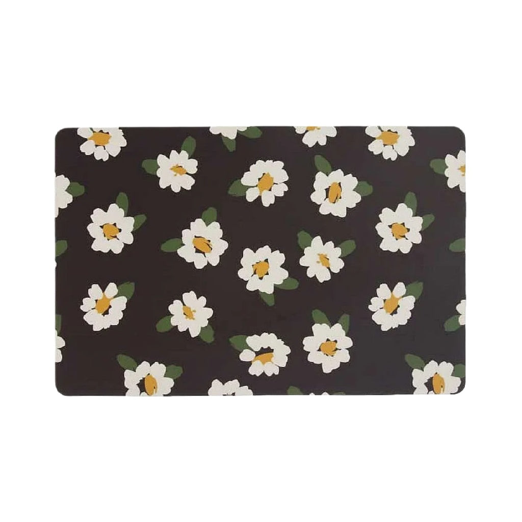 Posavasos rectangular de silicona con estampado floral